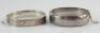 Two silver hinged bangles