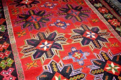 A Central Asian Kazakh bordered rug