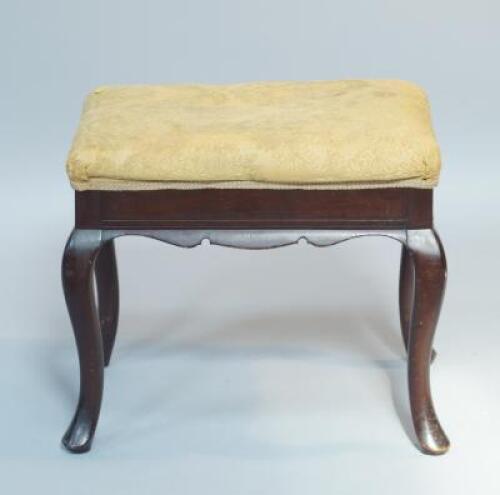 An early 20thC mahogany stool