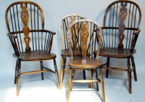 A set of eight oak chairs