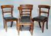 A set of four Georgian mahogany barback dining chairs
