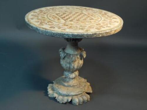 A Victorian style composite marble table