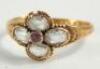 An Edwardian 18ct gold floral cluster ring