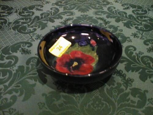 A Moorcroft pottery trinket dish