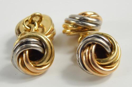 A pair of 18ct gold Cartier cufflinks