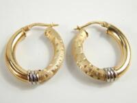 A pair of hoop earrings