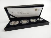 A Royal Mint Britannia four coin silver proof set.