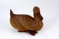 A Chinese stoneware model of a duck