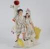 A 19thC Staffordshire figure group of Burns and his Mary