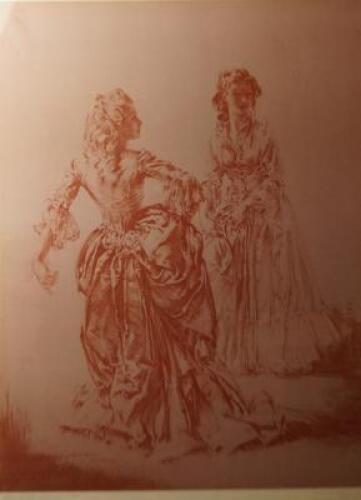 After Sir William Russell Flint. 'Therorigne and Lucille'