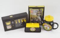 Marmite ceramics and novelty items related to the brand.