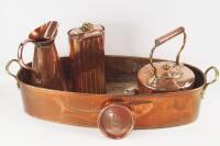 A copper fish kettle