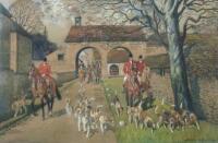 Joseph Appleyard (1908-1960). The Badsworth Hunt moving off from Ouwston