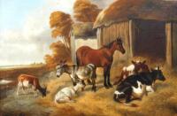 John Green Waller (19thC). Farmyard Friends