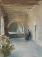 Trevor Chamberlain (b.1933). Monastic Cloister Crete