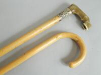 A late 19thC walking stick