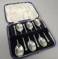 A set of George V six silver teaspoons