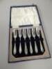 A set of six George V silver pastry forks