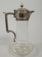 An Edwardian cut glass claret jug