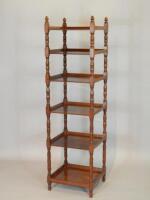 A 19thC mahogany six tier whatnot