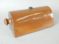 A 19thC stoneware hot water bottle