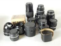 Various camera lenses