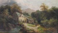 Walter E Ellis (1849-1918). Cottage at Llangollen