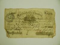 A Macclesfield and Cheshire Bank £5 note