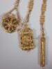 A late 19thC gilt metal chatelaine - 3