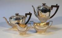 A Victorian silver four piece tea service
