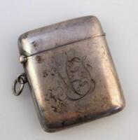 An Edwardian silver vesta case