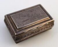 A George III silver snuff box