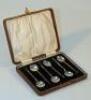 A set of six George V silver coffee bean spoons