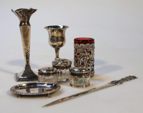 Various silver and white metal