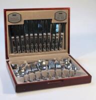 A silver plated canteen of cutlery