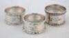 A pair of George VI silver napkin rings