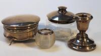 Various George V and other silver dressing table accessories