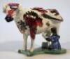 A Yorkshire prattware cow creamer