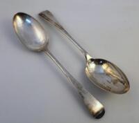 A pair of Edwardian silver tablespoons