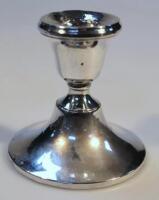 An Edwardian silver dwarf candlestick