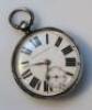 A Victorian silver open face pocket watch