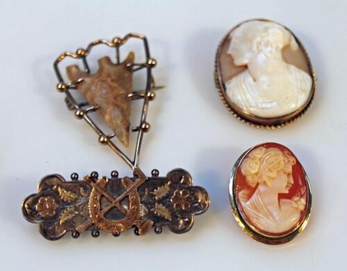 Four brooches