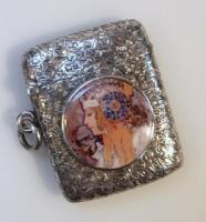 An Edwardian silver vesta case