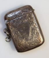 An Edwardian silver vesta case