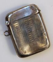 An George V silver vesta case