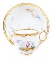An early 19thC Coalport porcelain cup and saucer