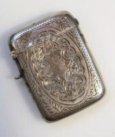 An Edwardian silver vesta case