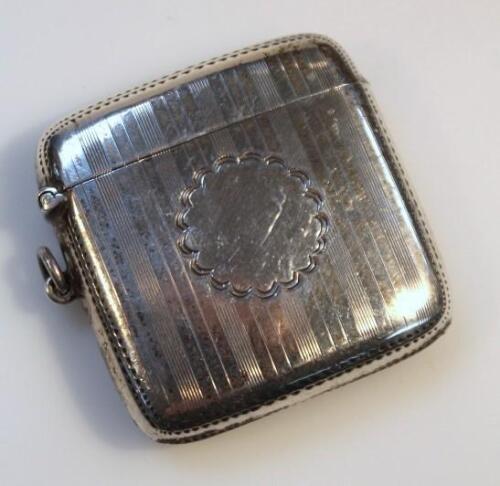 An Edwardian silver vesta case