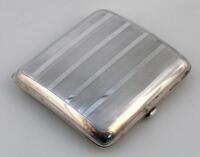 An Edwardian silver cigarette case