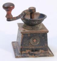 A Clark & Co Wolverhampton cast metal coffee grinder